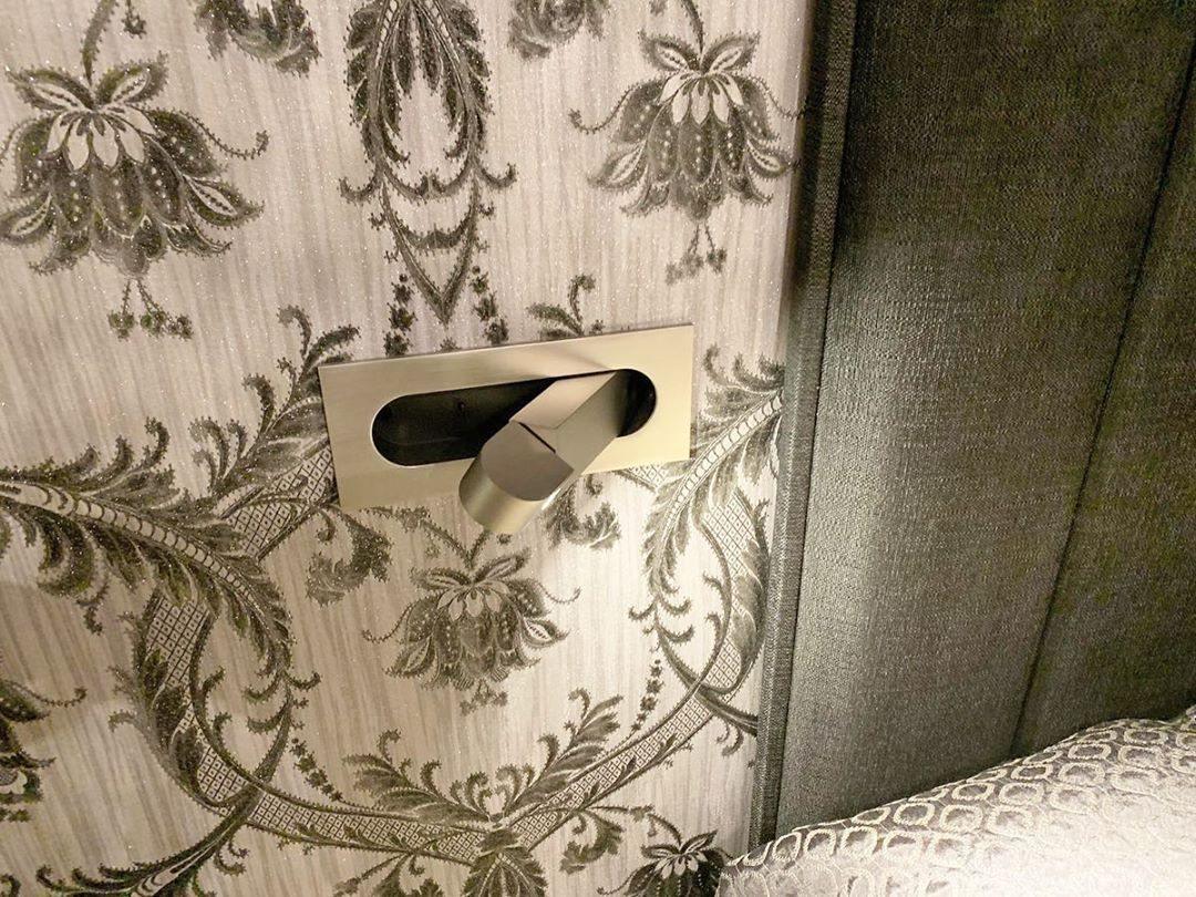 Modern Recessed LED Bedside Wall Sconce with Adjustable Reading Light and Push Button Mechanism