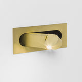 Modern Recessed LED Bedside Wall Sconce with Adjustable Reading Light and Push Button Mechanism