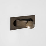 Modern Recessed LED Bedside Wall Sconce with Adjustable Reading Light and Push Button Mechanism