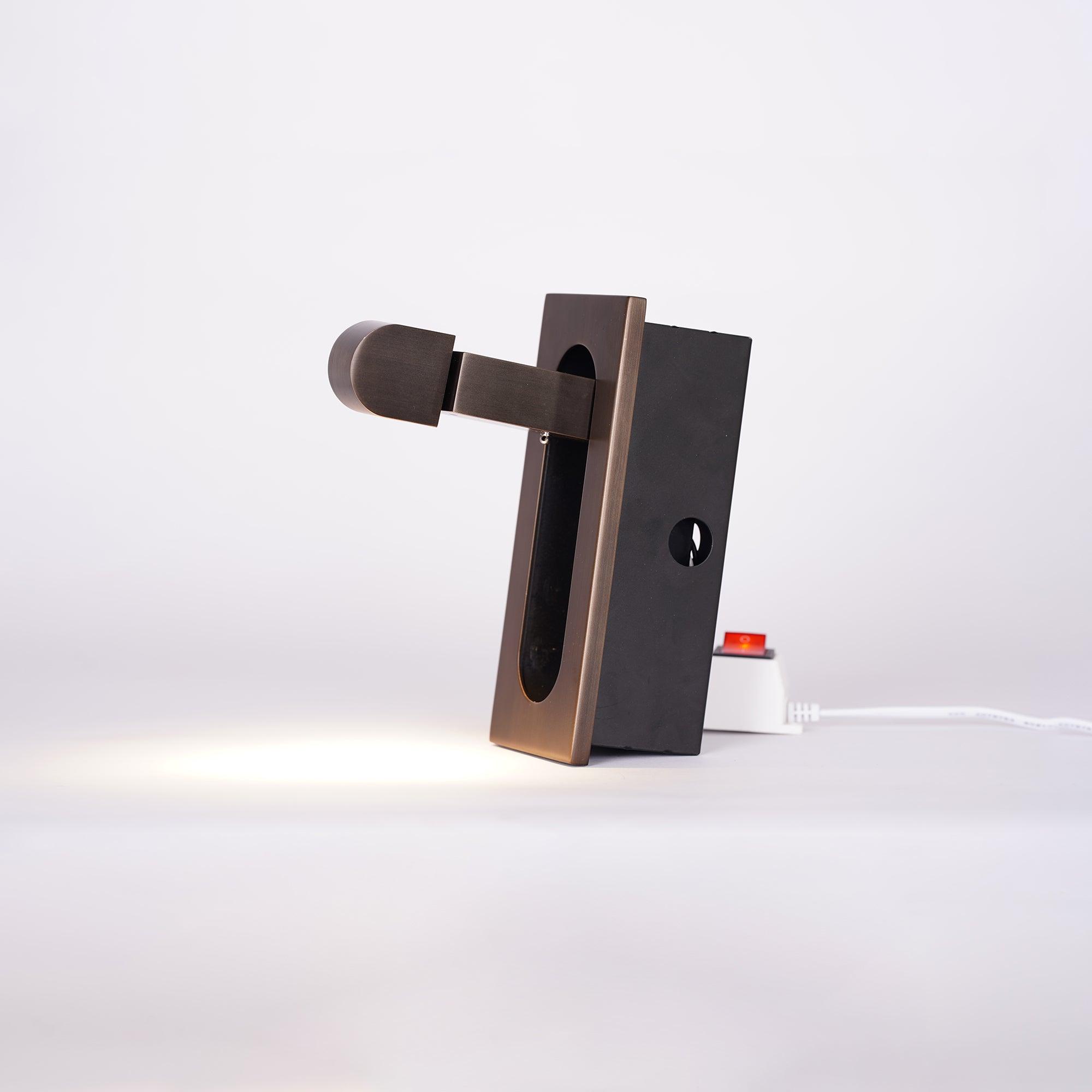 Modern Recessed LED Bedside Wall Sconce with Adjustable Reading Light and Push Button Mechanism