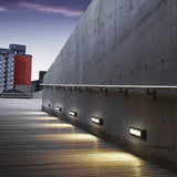 Modern Recessed Outdoor LED Step Lighting 9W Waterproof IP54 Stair and Path Lights for Exterior Deck and Walkway
