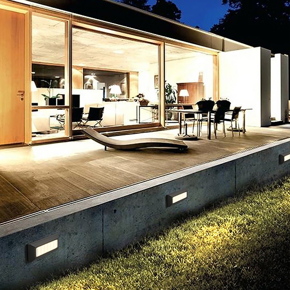 Modern Recessed Outdoor LED Step Lighting 9W Waterproof IP54 Stair and Path Lights for Exterior Deck and Walkway