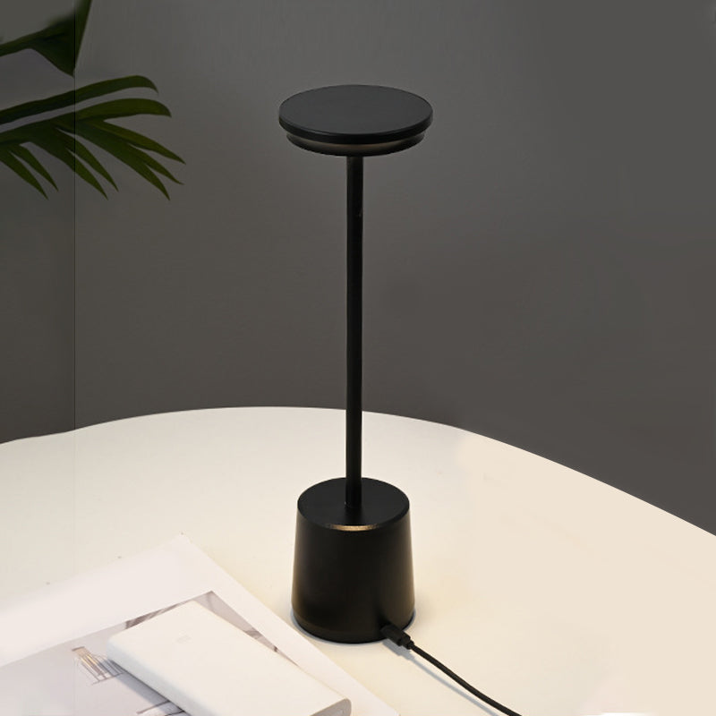 Modern Rechargeable Cordless LED Table Lamp with Touch Control Ambient Light for Restaurants and Home Use