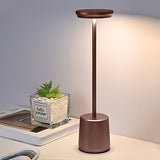 Modern Rechargeable Cordless LED Table Lamp with Touch Control Ambient Light for Restaurants and Home Use