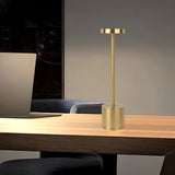 Modern Rechargeable LED Rod Table Lamp Cordless Bedside Desk Light with Touch Sensor