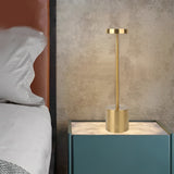 Modern Rechargeable LED Rod Table Lamp Cordless Bedside Desk Light with Touch Sensor