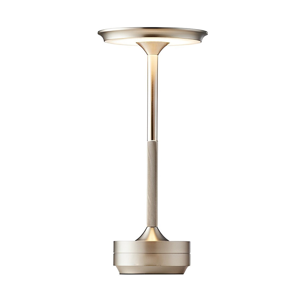 Modern Rechargeable LED UFO Table Lamp Cordless Metal Slender Desk Light for Bedroom