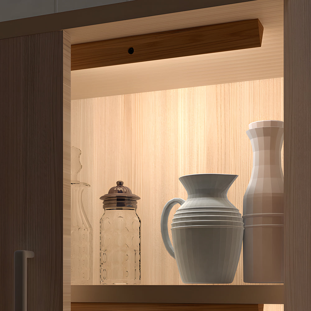 Modern Rechargeable Wood LED Motion Sensor Cabinet Light for Wardrobe and Closet