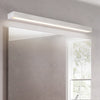 Modern Rectangle LED Bathroom Vanity Light with Downlight for Mirror Lighting in Silver or Black Finish