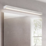 Modern Rectangle LED Bathroom Vanity Light with Downlight for Mirror Lighting in Silver or Black Finish