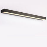 Modern Rectangle LED Bathroom Vanity Light with Downlight for Mirror Lighting in Silver or Black Finish