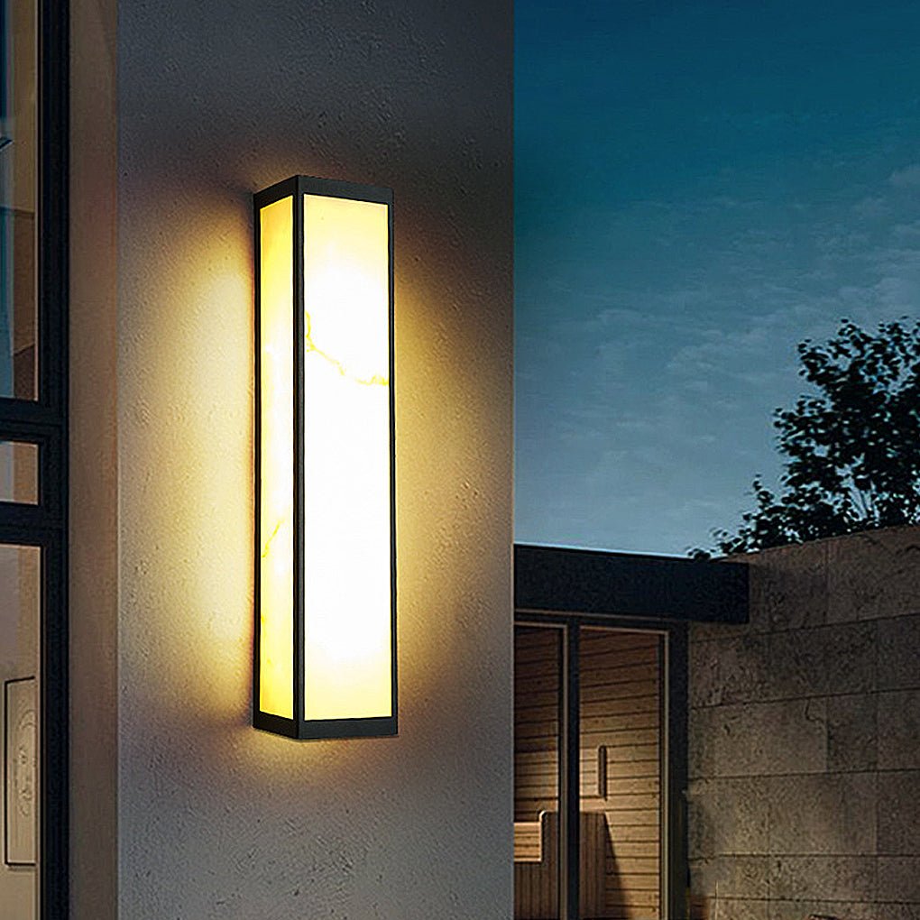 Modern Rectangle Outdoor LED Wall Sconce Waterproof Exterior Lighting for Villa and Porch
