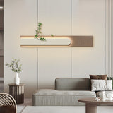 Modern Rectangular 3D Sandstone LED Wall Art Painting with Remote Control and USB Power