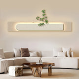 Modern Rectangular 3D Sandstone LED Wall Art Painting with Remote Control and USB Power
