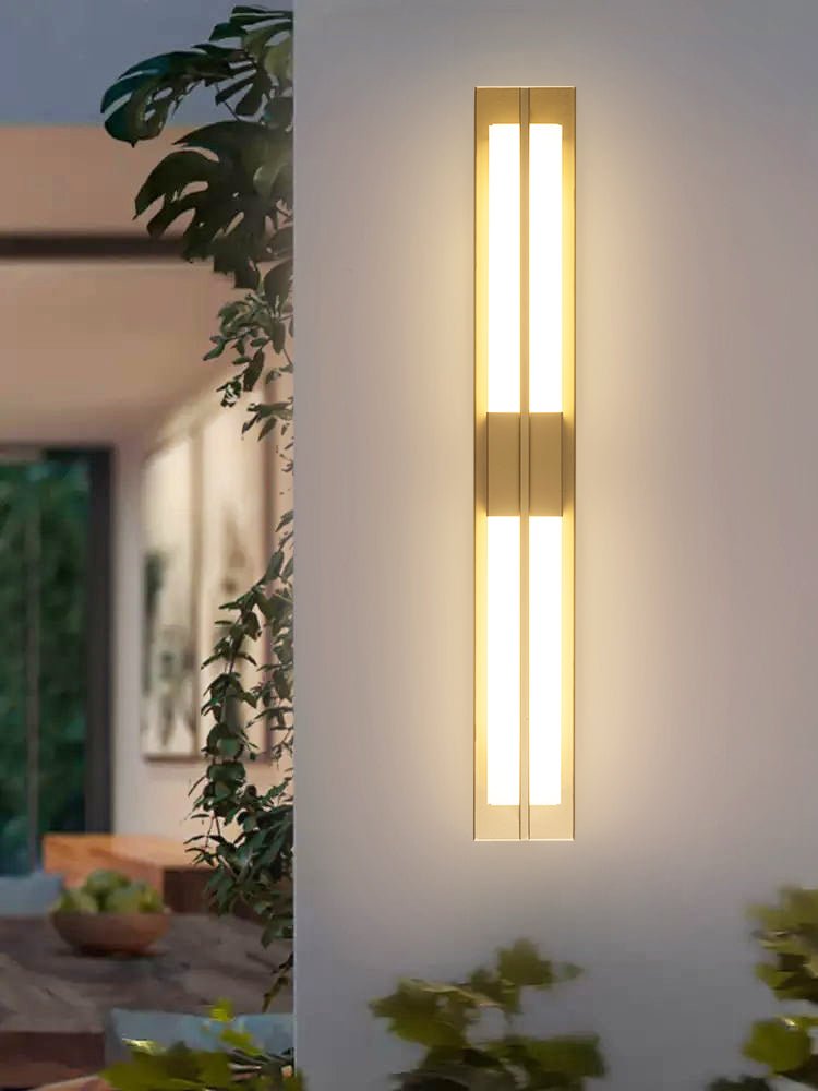 Modern Rectangular Alabaster Wall Sconce Brass Indoor LED Vanity Light Fixture