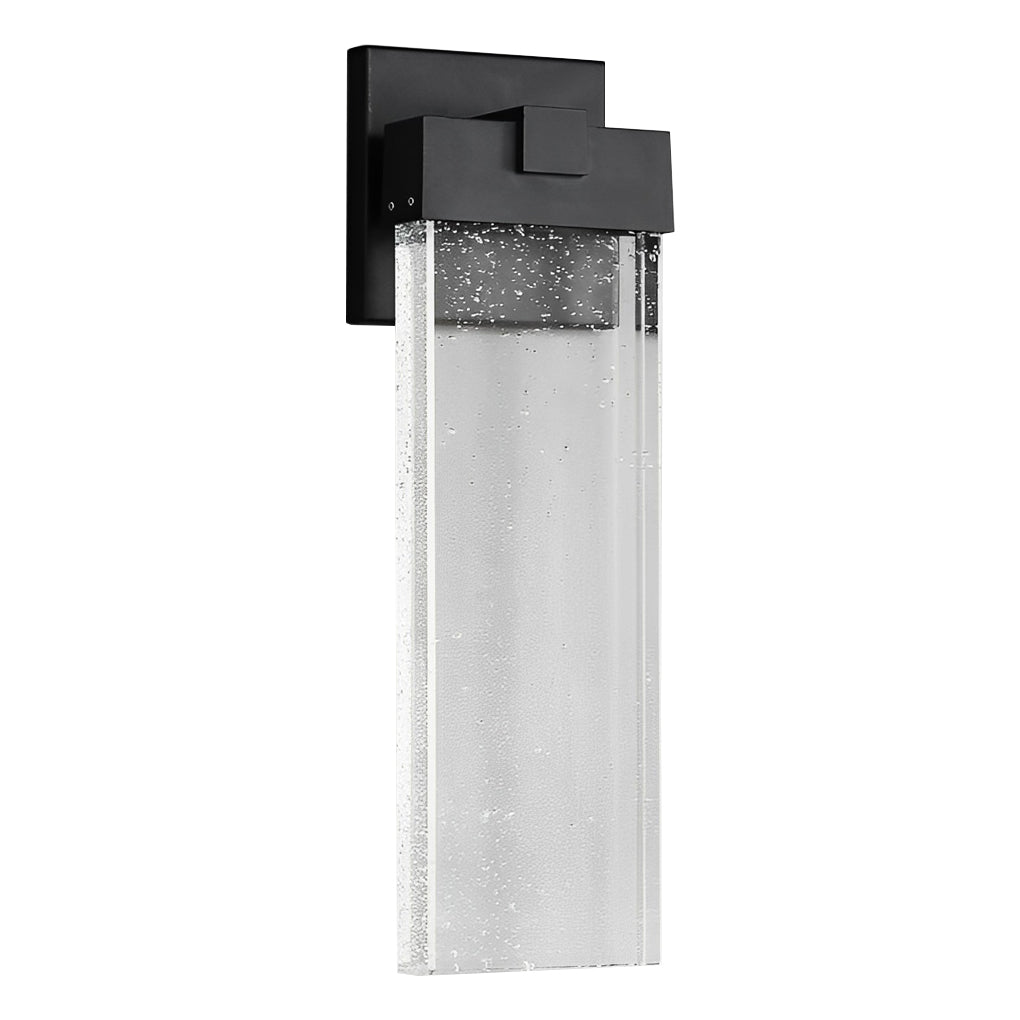 Modern Rectangular Bubble Crystal LED Outdoor Wall Sconce Waterproof Exterior Light Fixture