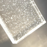Modern Rectangular Bubble Crystal LED Outdoor Wall Sconce Waterproof Exterior Light Fixture