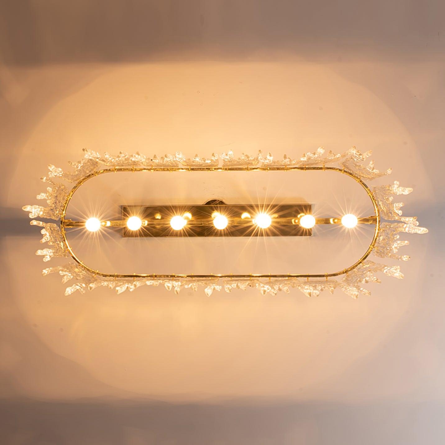 Modern Rectangular Icicle Crystal Glass Chandelier with Brass Finish for Luxury Dining Rooms
