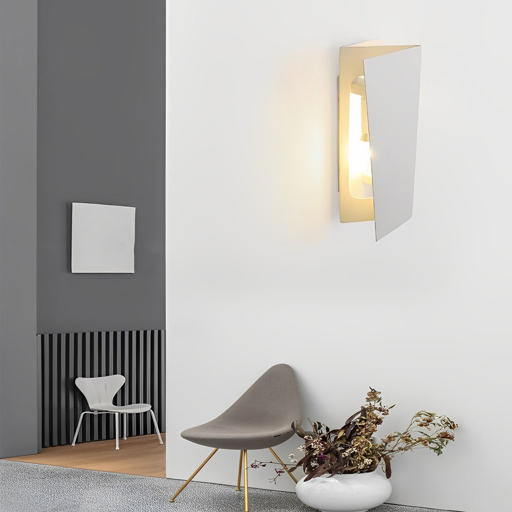Modern Rectangular Iron LED Up and Down Wall Sconce Light Fixture for Indoor Hallways