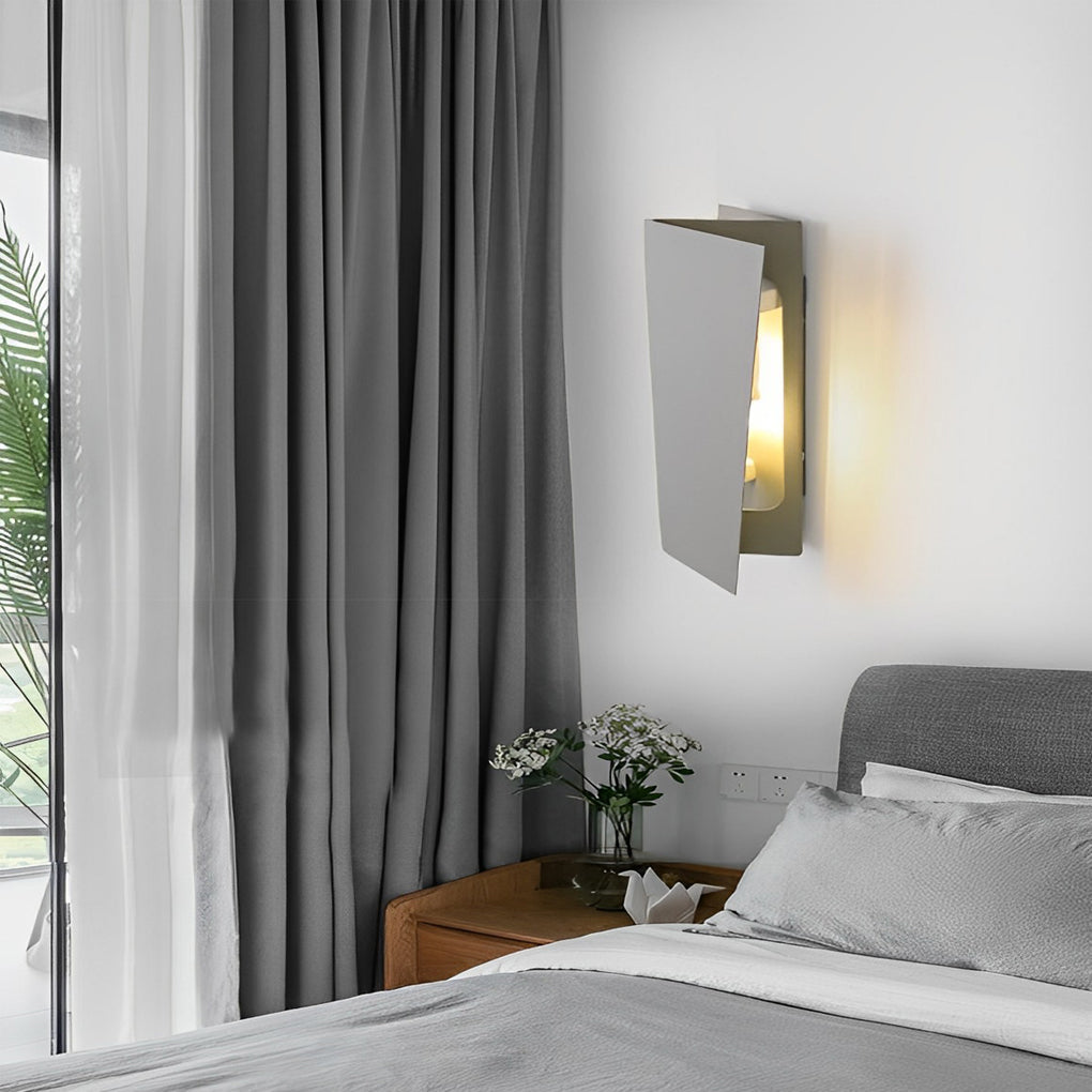 Modern Rectangular Iron LED Up and Down Wall Sconce Light Fixture for Indoor Hallways