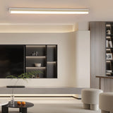 Modern Rectangular LED Flush Mount Ceiling Light Minimalist Linear Lighting in Black or White