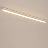 Modern Rectangular LED Flush Mount Ceiling Light Minimalist Linear Lighting in Black or White