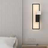 Modern Rectangular LED Indoor Wall Sconce Nordic Style Three Color Lighting Fixture