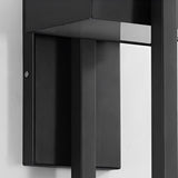 Modern Rectangular LED Outdoor Wall Lamp Waterproof Exterior Sconce in Matte Black Finish