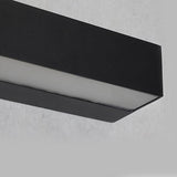 Modern Rectangular LED Outdoor Wall Sconce in Matte Black Waterproof Porch Light