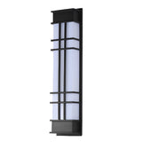 Modern Rectangular LED Outdoor Wall Sconce Waterproof Black Exterior Light Fixture for Yard and Villa