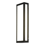Modern Rectangular LED Outdoor Wall Sconce Waterproof Black Exterior Porch Light for Garden and Patio