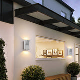 Modern Rectangular LED Wall Sconce Up and Down Light Fixture for Bedroom and Hallway