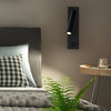 Modern Rectangular LED Wall Sconce with USB Charging Port and Manual Switch Bedside Reading Lamp