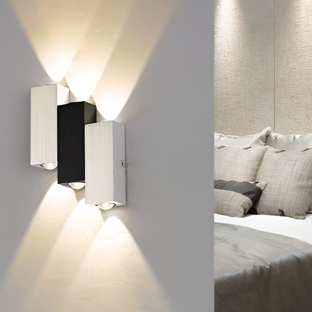 Modern Rectangular LED Wall Washer Sconce Up and Down Aluminum Wall Lamp for Hallway