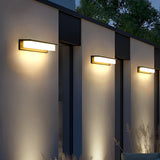 Modern Rectangular Outdoor LED Wall Light Waterproof Aluminum Exterior Sconce for Garden and Patio