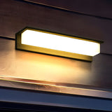 Modern Rectangular Outdoor LED Wall Light Waterproof Aluminum Exterior Sconce for Garden and Patio