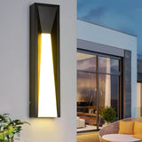 Modern Rectangular Outdoor LED Wall Sconce Waterproof 20W Stainless Steel Exterior Porch Lighting