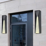 Modern Rectangular Outdoor LED Wall Sconce Waterproof 20W Stainless Steel Exterior Porch Lighting