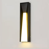 Modern Rectangular Outdoor LED Wall Sconce Waterproof 20W Stainless Steel Exterior Porch Lighting