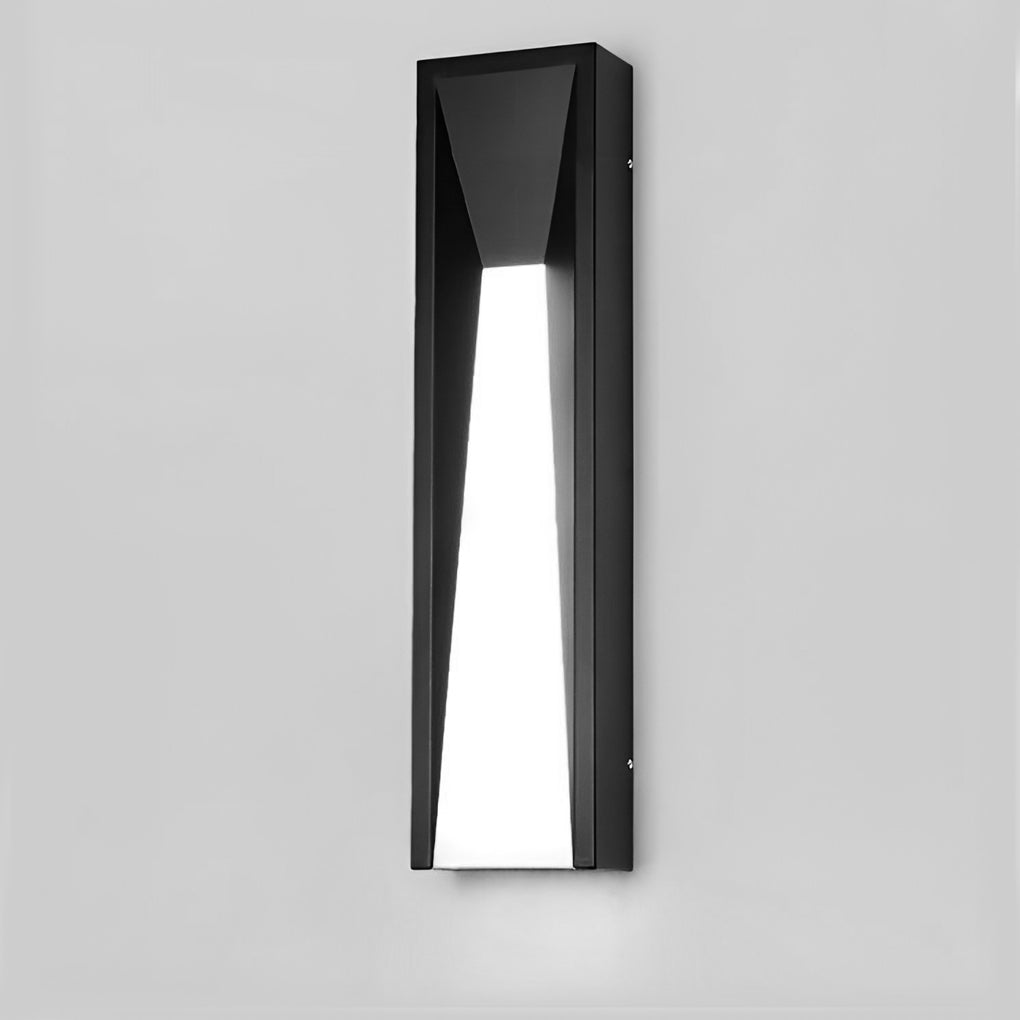 Modern Rectangular Outdoor LED Wall Sconce Waterproof 20W Stainless Steel Exterior Porch Lighting
