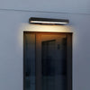 Modern Rectangular Outdoor LED Wall Sconce with Motion Sensor Waterproof IP65 Black Finish