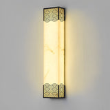 Modern Rectangular Resin LED Waterproof Outdoor Wall Sconce for Garden Porch and Patio Black Exterior Light