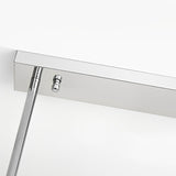 Modern Rectangular Silver Crystal Chandelier 3 Step Dimming Nordic Pendant Light for Dining Room