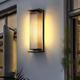 Modern Rectangular Stainless Steel Outdoor LED Wall Sconce IP65 Waterproof Exterior Lighting