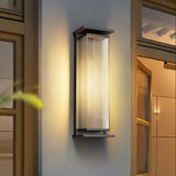 Modern Rectangular Stainless Steel Outdoor LED Wall Sconce IP65 Waterproof Exterior Lighting