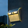Modern Rectangular Stainless Steel Solar Motion Sensor Outdoor Wall Light with Waterproof LED Technology