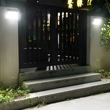 Modern Rectangular Stainless Steel Solar Motion Sensor Outdoor Wall Light with Waterproof LED Technology