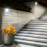 Modern Rectangular Stainless Steel Solar Motion Sensor Outdoor Wall Light with Waterproof LED Technology