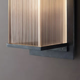 Modern Rectangular Waterproof LED Outdoor Solar Wall Sconce Light for Porch Garden and Villa