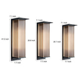 Modern Rectangular Waterproof LED Outdoor Solar Wall Sconce Light for Porch Garden and Villa